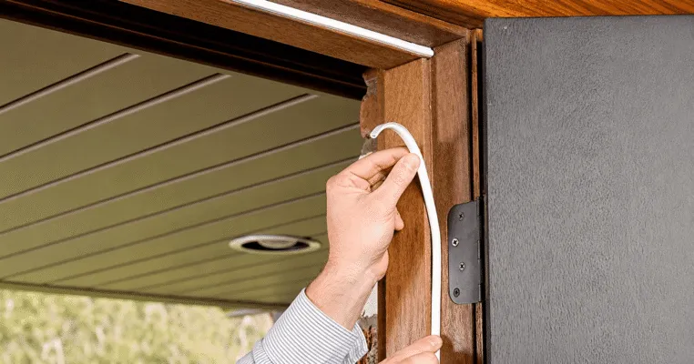 ron cách âm cửa gỗ dán khung cửa